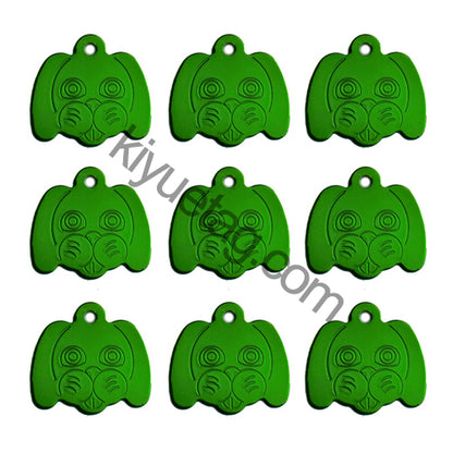 100Pcs/Set Dog Head Dog ID Tags Aluminum Pendant