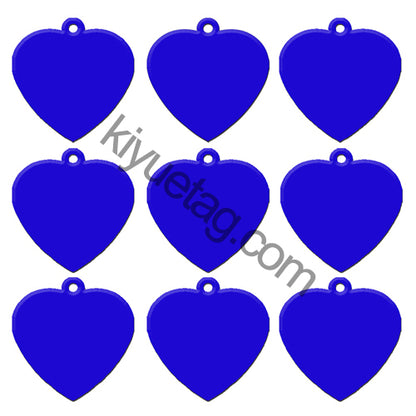 100Pcs/Set Heart Shape Dog ID Tags Aluminum Pendant