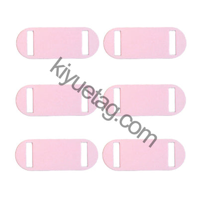 100Pcs/Set Oval Square Holes Dog ID Tags Aluminum Pendant