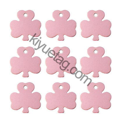 100Pcs/Set Clover Dog ID Tags Aluminum Pendant