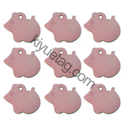 100Pcs/Set Mouse Dog ID Tags Aluminum Pendant