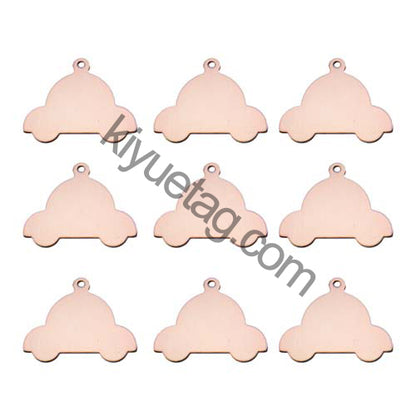 100Pcs/Set Car Dog ID Tags Aluminum Pendant