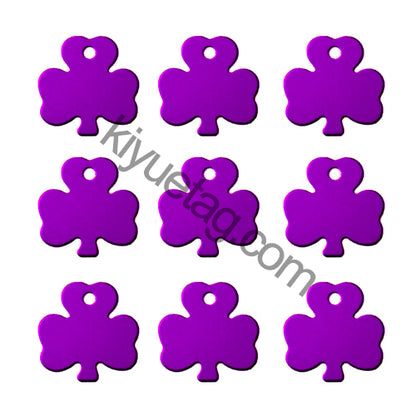 100Pcs/Set Clover Dog ID Tags Aluminum Pendant