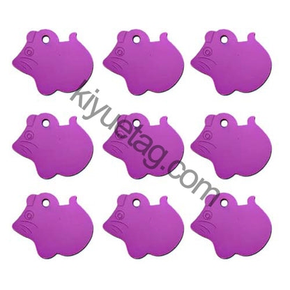 100Pcs/Set Mouse Dog ID Tags Aluminum Pendant