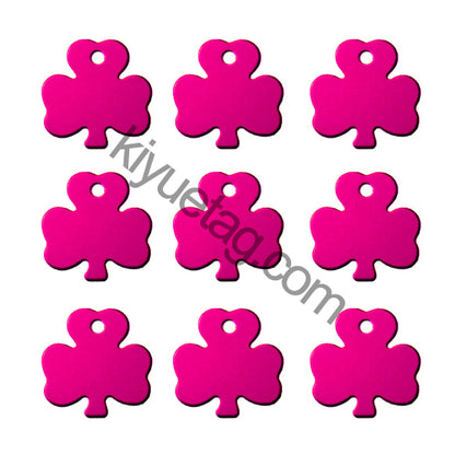100Pcs/Set Clover Dog ID Tags Aluminum Pendant