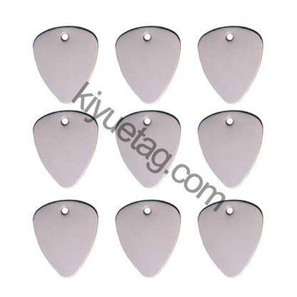 100Pcs/Set Piano Picks Dog ID Tags Aluminum Pendant