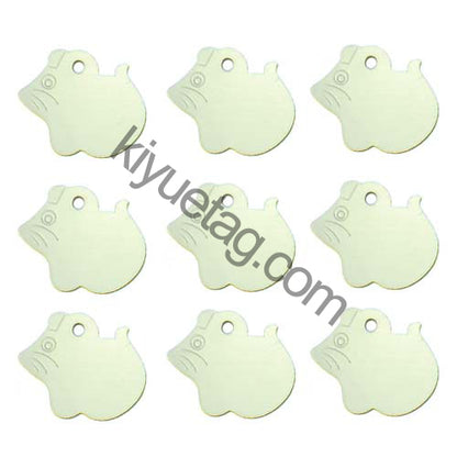 100Pcs/Set Mouse Dog ID Tags Aluminum Pendant