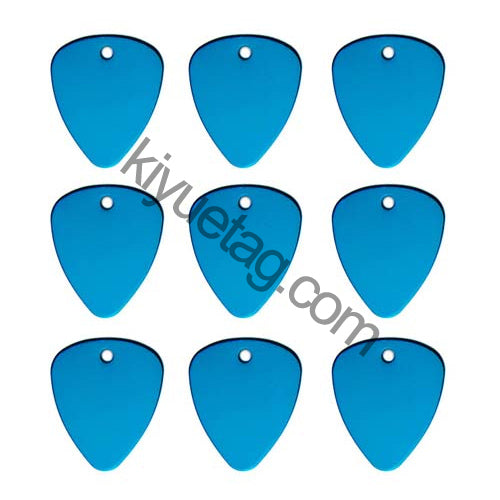 100Pcs/Set Piano Picks Dog ID Tags Aluminum Pendant