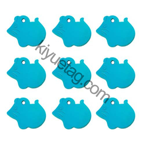 100Pcs/Set Mouse Dog ID Tags Aluminum Pendant