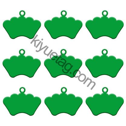 100Pcs/Set Crown Dog ID Tags Aluminum Pendant