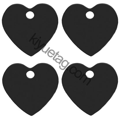 100Pcs Personalized Pet Dog ID Tag Blank Stainless Steel Heart Charm Laser Pendant Engravable Jewelry Plate Gift Souvenir
