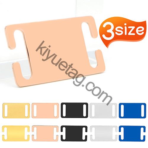 100Pcs Personalized Engravable Customized Dog ID Tags Square Shape Stainless Steel Collar Accessories DIY Metal Tag