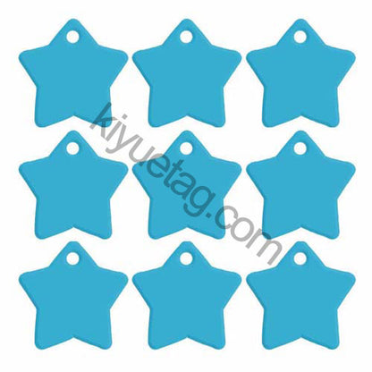 100Pcs/Set Star Dog ID Tags Aluminum Pendant