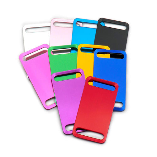 100Pcs/Set Square Plates Dog ID Tags Aluminum Pendant