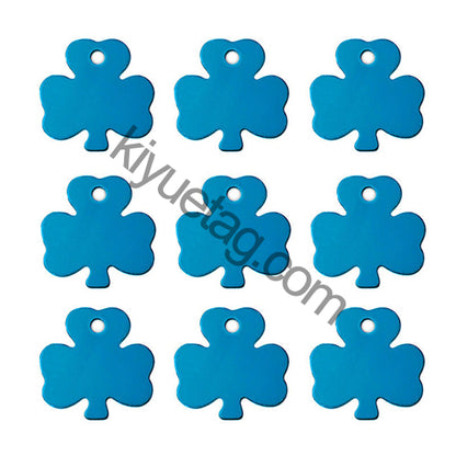 100Pcs/Set Clover Dog ID Tags Aluminum Pendant
