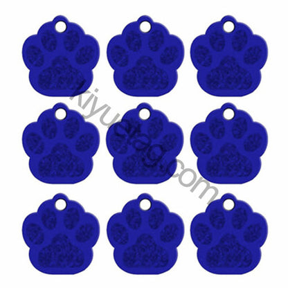 100Pcs/Set PAW Dog ID Tags Aluminum Pendant