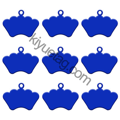 100Pcs/Set Crown Dog ID Tags Aluminum Pendant