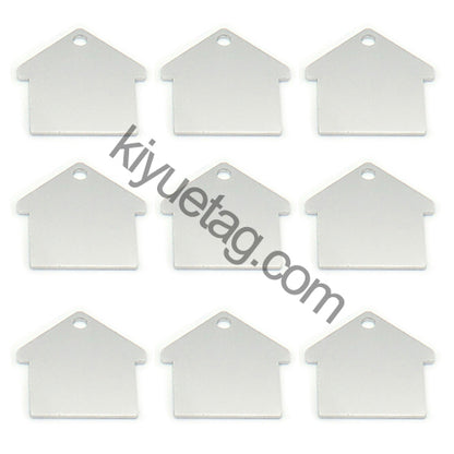 100Pcs/Set New House Dog ID Tags Aluminum Pendant