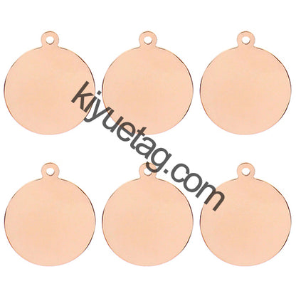 100Pcs Personalized Dog Round Stainless Steel Tag Name Plate Customized Cat Puppy Nameplate Cat Collar Accessories Wholesale