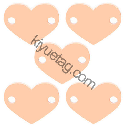 Wholesale 100Pcs Stainless Steel Love Pendants Blank Metal Pet Dog Tag Charms Necklace Bracelets Jewelry Making Accessories