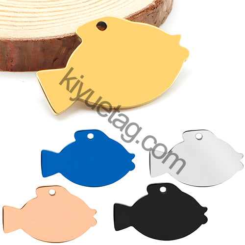 100PCS Dog Id Tag  Personalized Pet Keychain Engraved Master Name for Cat Puppy Collar Tag Pendant Keyring Fish Wlaking Outside