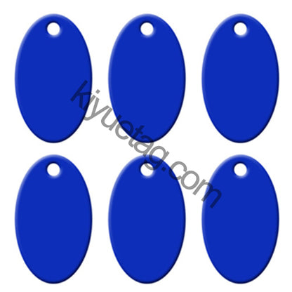 100Pcs/Set Oval Dog ID Tags Aluminum Pendant