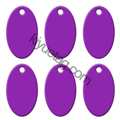 100Pcs/Set Oval Dog ID Tags Aluminum Pendant