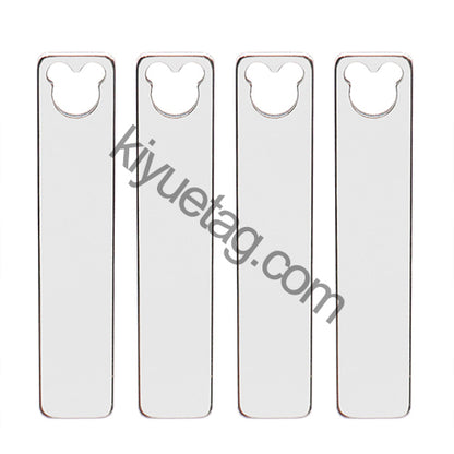 100Pcs Pet Dog Stainless Steel Rectangle Metal Blank Tag Memorial Pendant Necklace Jewelry Makings
