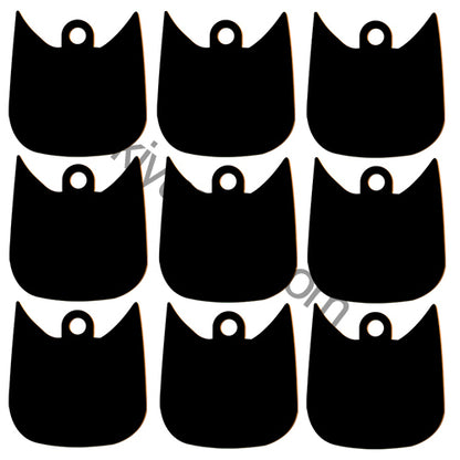 100Pcs/Set Cat Face Dog ID Tags Aluminum Pendant