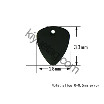 100Pcs/Set Piano Picks Dog ID Tags Aluminum Pendant