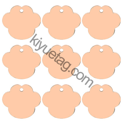 100pcs Paw Pet ID Card Accessories Customize Dog Tag Name Phone Engraved Collar Nameplate Personalized Puppy For Cat Walking Out