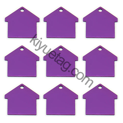100Pcs/Set New House Dog ID Tags Aluminum Pendant