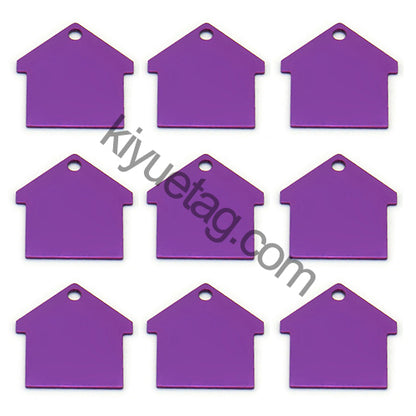 100Pcs/Set New House Dog ID Tags Aluminum Pendant