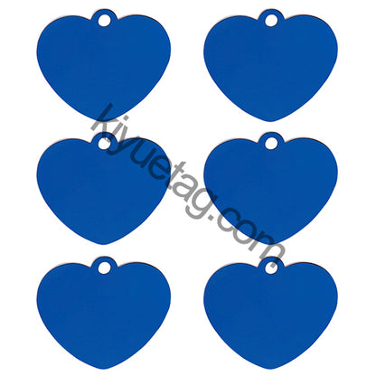 Wholesale 100 Pieces Heart ID Tag Personalized Engraving Custom Dog Identity Cat Lanyard Accessories Stainless Steel Pendant