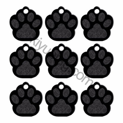 100Pcs/Set PAW Dog ID Tags Aluminum Pendant