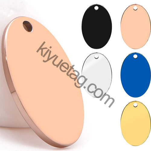 100PCS Dog Id Tag Pet Collar Accessories Name Mirror Polished Blank Charm Round Personalized Sizes Stainless Steel Keychain