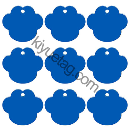 100pcs Paw Pet ID Card Accessories Customize Dog Tag Name Phone Engraved Collar Nameplate Personalized Puppy For Cat Walking Out