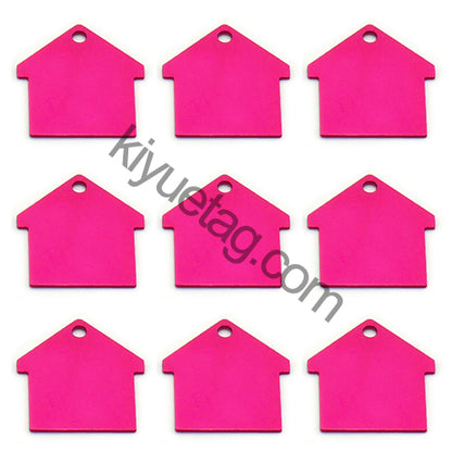 100Pcs/Set New House Dog ID Tags Aluminum Pendant