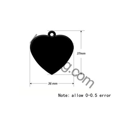 100Pcs/Set Heart Shape Dog ID Tags Aluminum Pendant