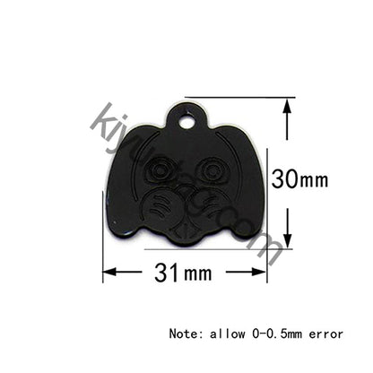 100Pcs/Set Dog Head Dog ID Tags Aluminum Pendant