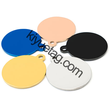 100Pcs Personalized Dog Round Stainless Steel Tag Name Plate Customized Cat Puppy Nameplate Cat Collar Accessories Wholesale
