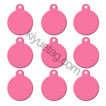 100Pcs/Set Round Dog ID Tags Aluminum Pendant