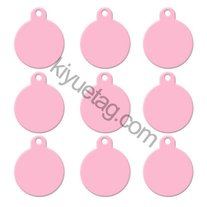 100Pcs/Set Round Dog ID Tags Aluminum Pendant