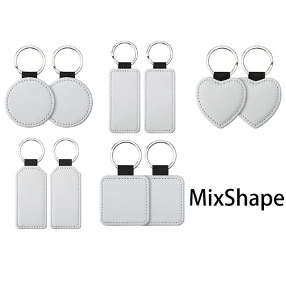 Wholesale 100 50 20PCS Sublimation PU Blanks Tag Dog Tag For Diy Keychain