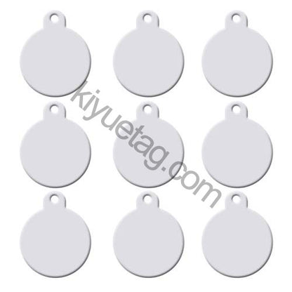 100Pcs/Set Round Dog ID Tags Aluminum Pendant