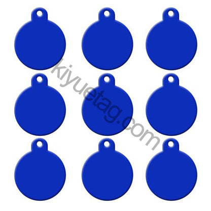 100Pcs/Set Round Dog ID Tags Aluminum Pendant