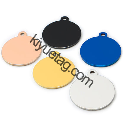100Pcs Personalized Dog Round Stainless Steel Tag Name Plate Customized Cat Puppy Nameplate Cat Collar Accessories Wholesale