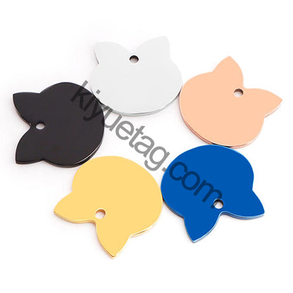 Wholesale 100pcs Personalized Dog Tag Pet ID Name Blank Customized Cat Puppy  Stainless Steel Collar Pet Accessorie Dropshipping
