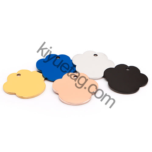 100pcs Paw Pet ID Card Accessories Customize Dog Tag Name Phone Engraved Collar Nameplate Personalized Puppy For Cat Walking Out