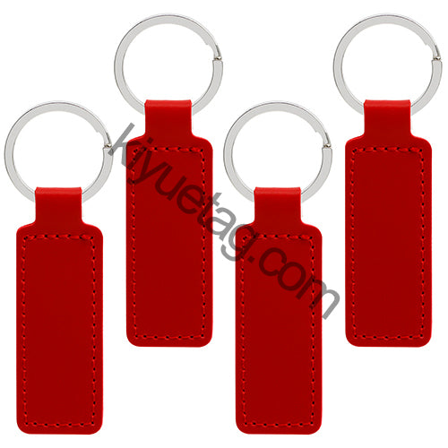 Wholesale 100/50Pcs Bright PU Leather Keychain Dog ID Tags NamePlate Car Gift Pendant PU Key Chain